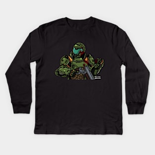 Doom Slayer Kids Long Sleeve T-Shirt